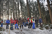 Umschneiden des neuen Maibaums und Arbeiten im Wald am 06.01.2016