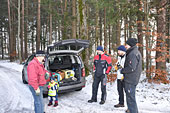 Umschneiden des neuen Maibaums und Arbeiten im Wald am 06.01.2016