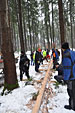 Umschneiden des neuen Maibaums und Arbeiten im Wald am 06.01.2019